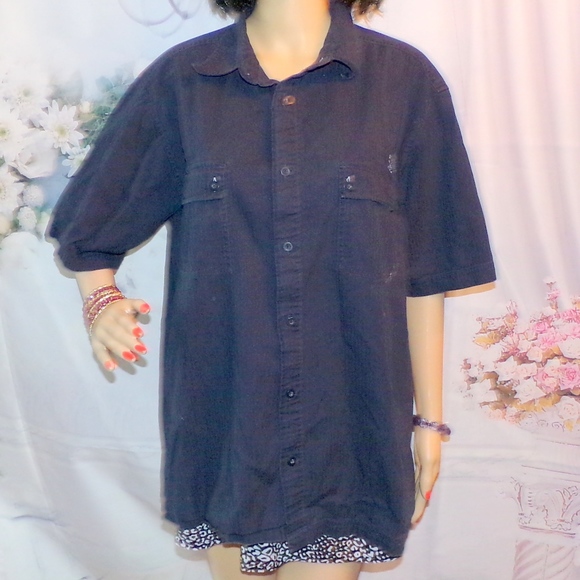 Dickies Other - Dickies Stonewashed Black Work Shirt Men's XL